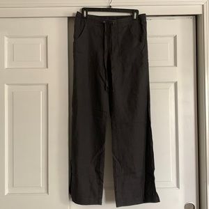 Linen wide leg pants